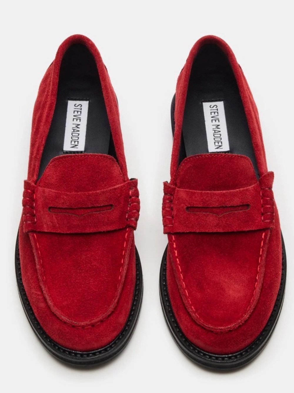 NIB Steve Madden Madison red Suede loafer. Sz 7.5. Academia. Preppy.